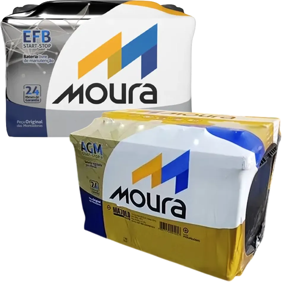 Baterias Moura AGM e EFB para veículos modernos